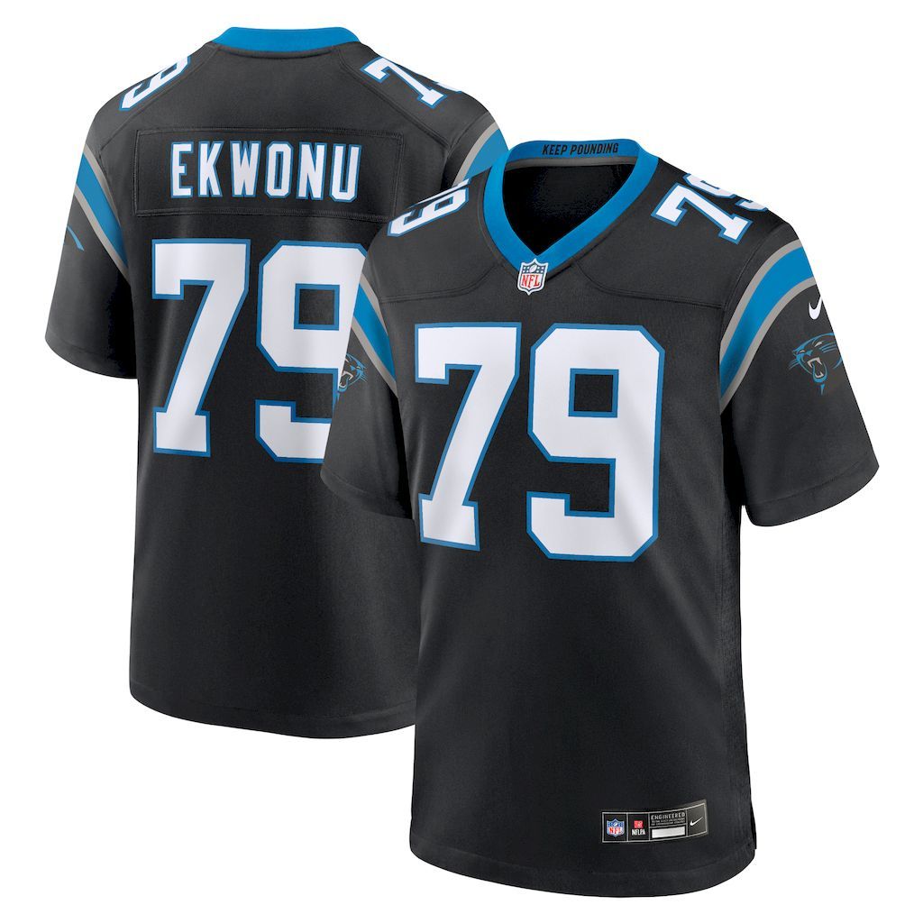 Mens Carolina Panthers Ikem Ekwonu Nike Black Game Jersey.jpg