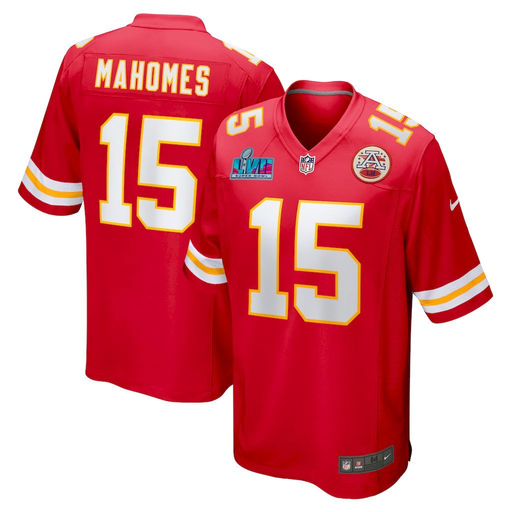 Mens Kansas City Chiefs Patrick Mahomes Nike Red Super Bowl LVII.jpg