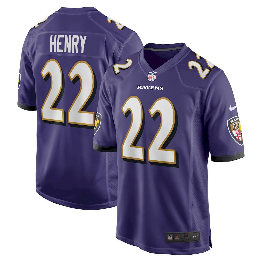 Mens Baltimore Ravens Derrick Henry Nike Purple Game Player Jerse.jpg