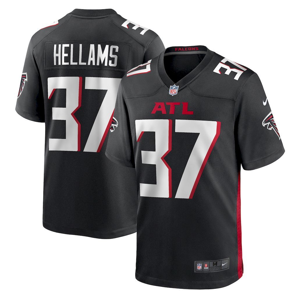 Mens Atlanta Falcons DeMarcco Hellams Nike  Black Team Game Jerse.jpg