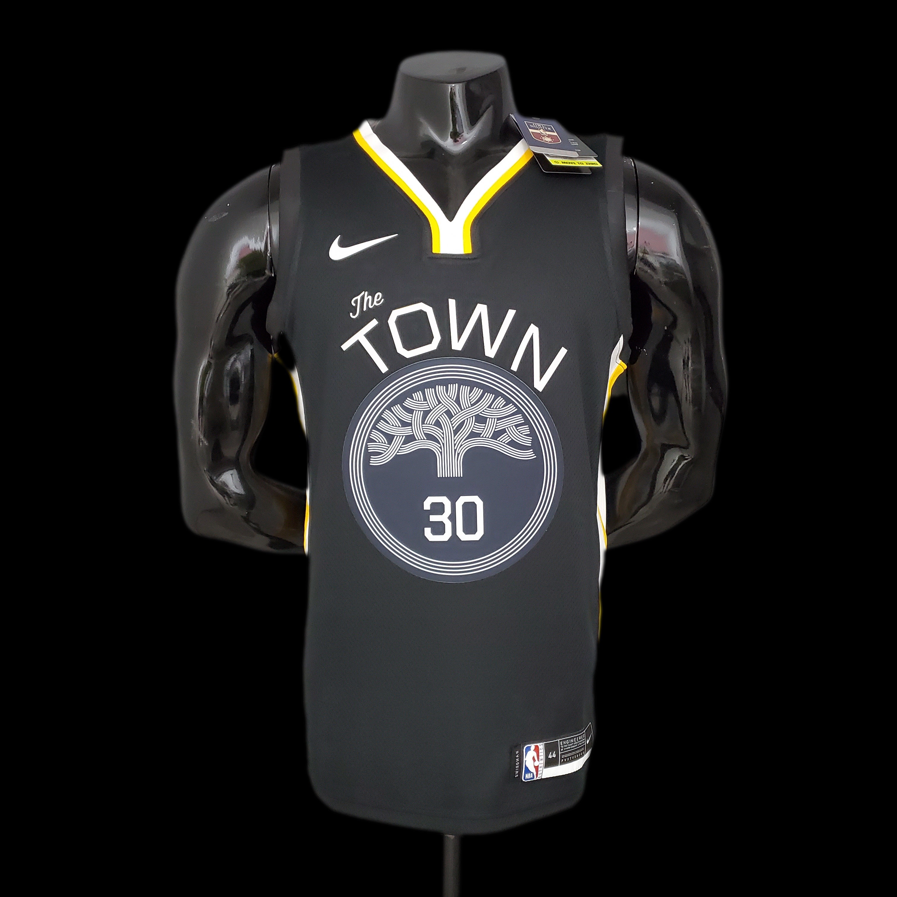 Curry #30 Golden State Warriors black NBA jersey Size:S-XXL