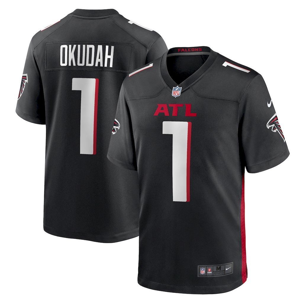 Mens Atlanta Falcons Jeff Okudah Nike Black Game Player Jersey.jpg