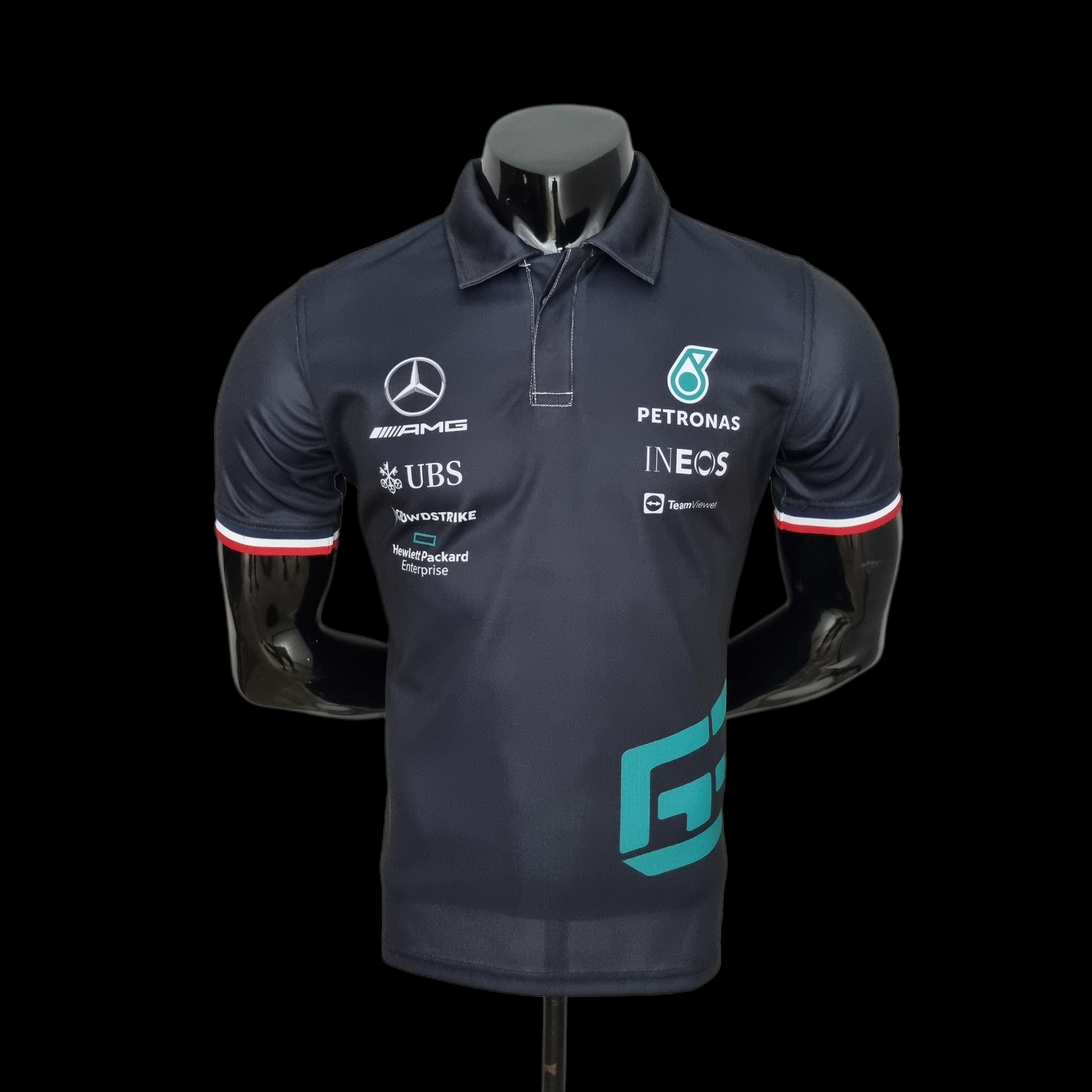 2022 F1 Formula One; Mercedes Benz #63 Polo Black s-5xl