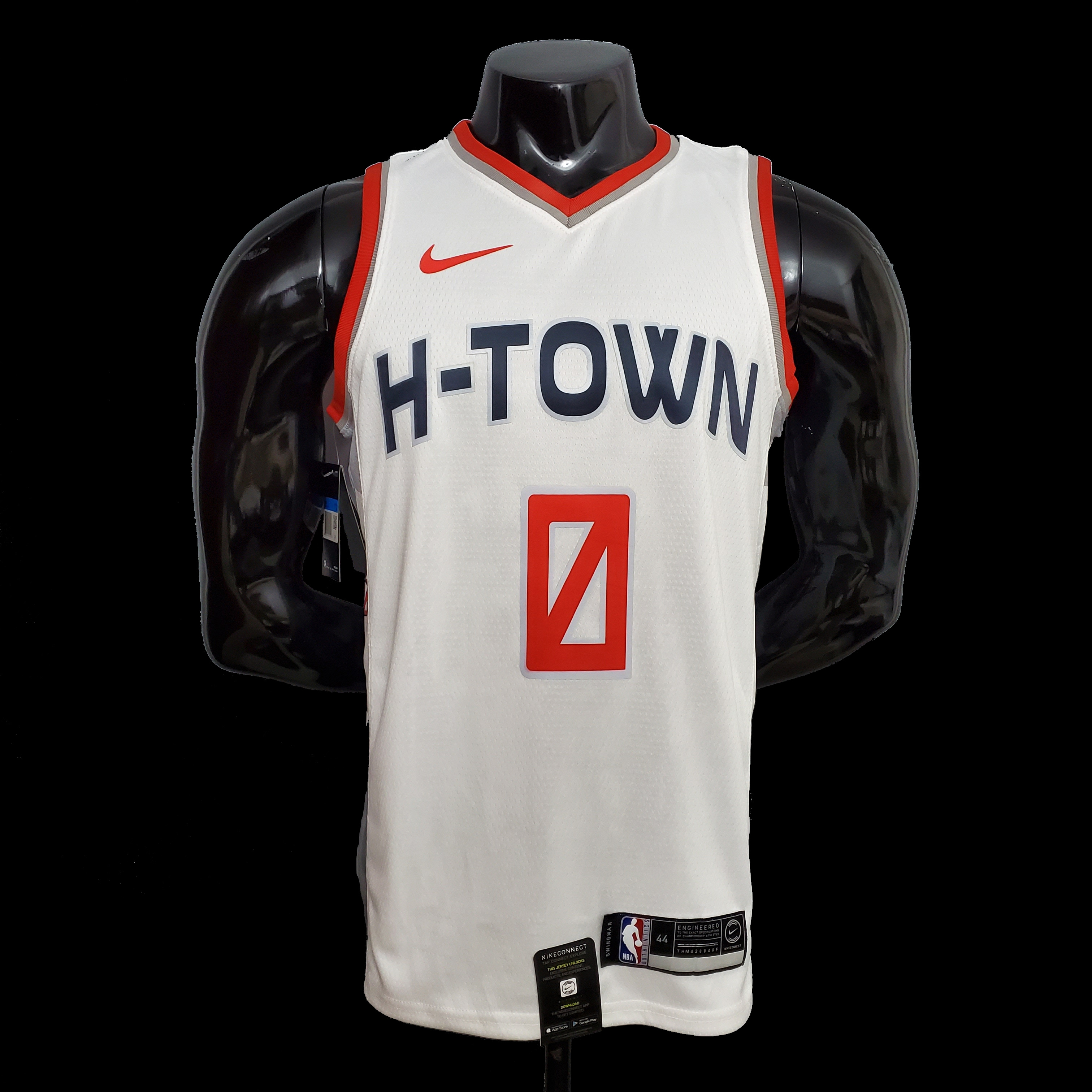 WESTBROOK#0 Rockets City Edition White NBA jersey SizeXS-XXL Nike connect recogniti