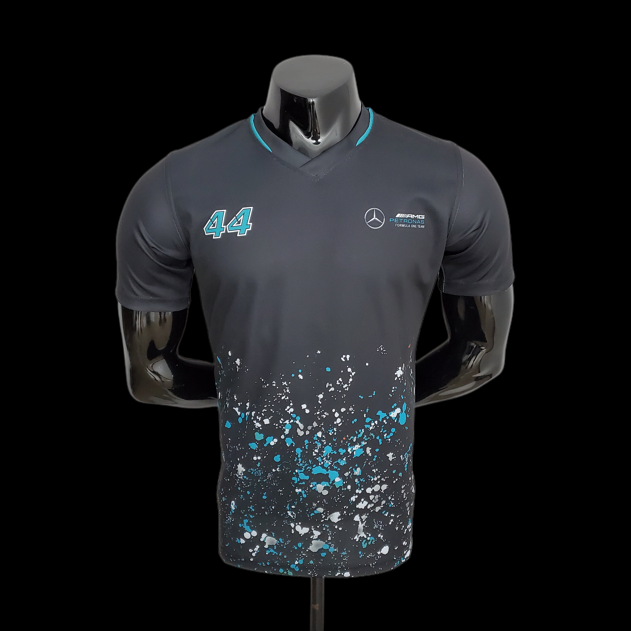 F1 Formula One 2022 Mercedes Black S-5XL