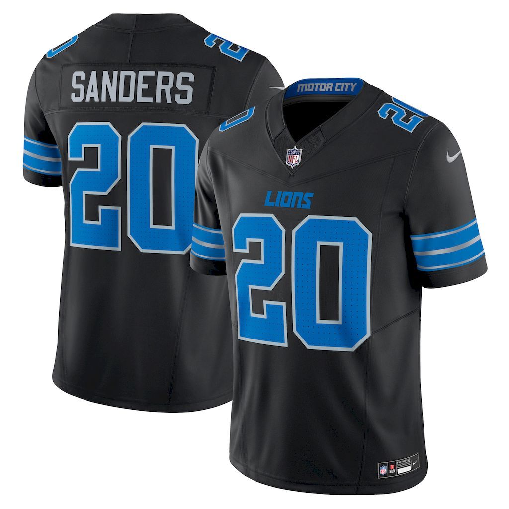 Mens Detroit Lions Barry Sanders Nike Black 2nd Alternate Vapor F.jpg
