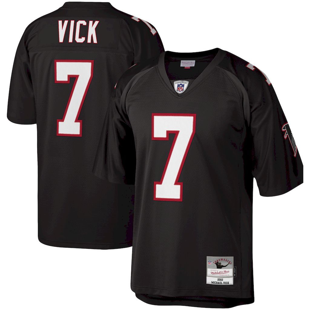 Mens Atlanta Falcons Michael Vick Mitchell  Ness Black Legacy Rep.jpg