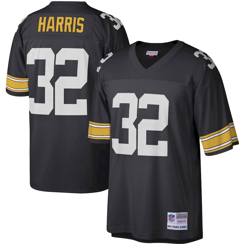 Mens Pittsburgh Steelers Franco Harris Mitchell  Ness Black Legac.jpg