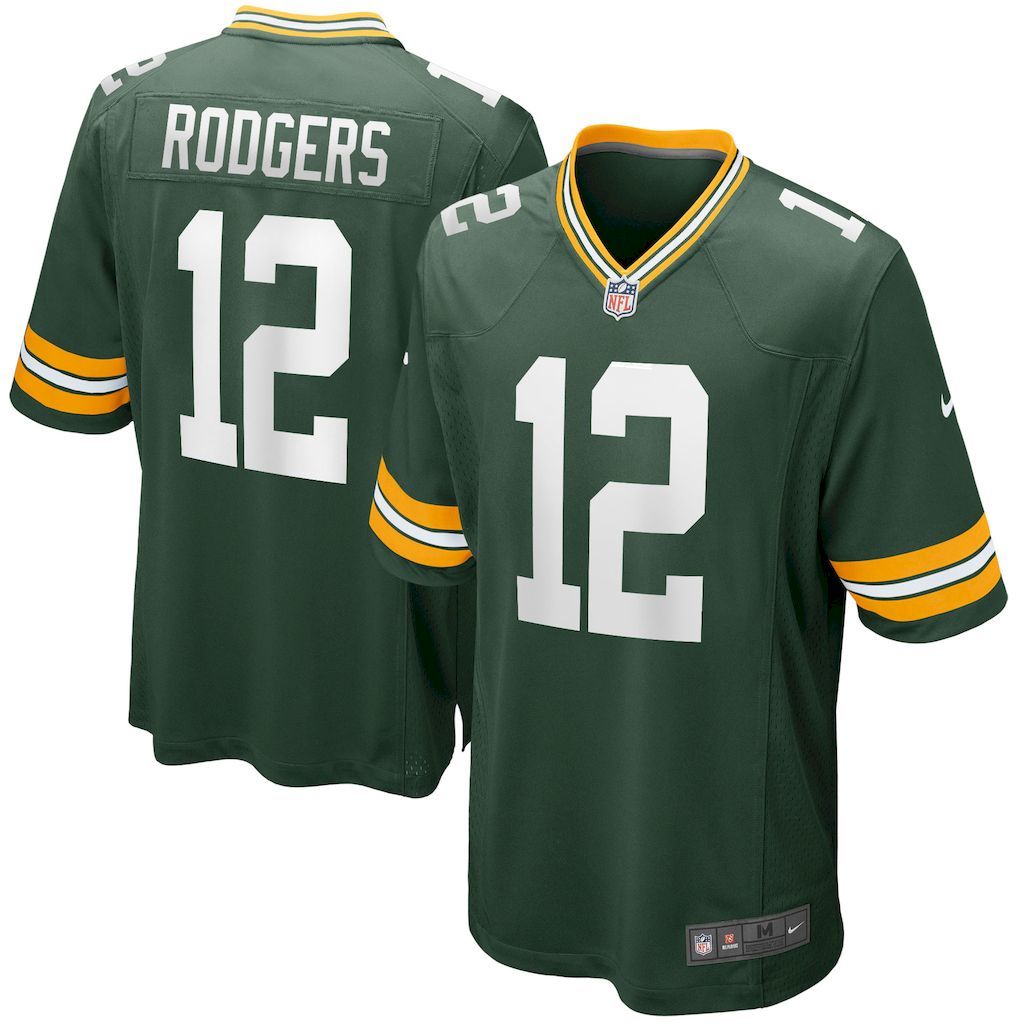Mens Green Bay Packers Aaron Rodgers Nike Green Game Player Jerse.jpg