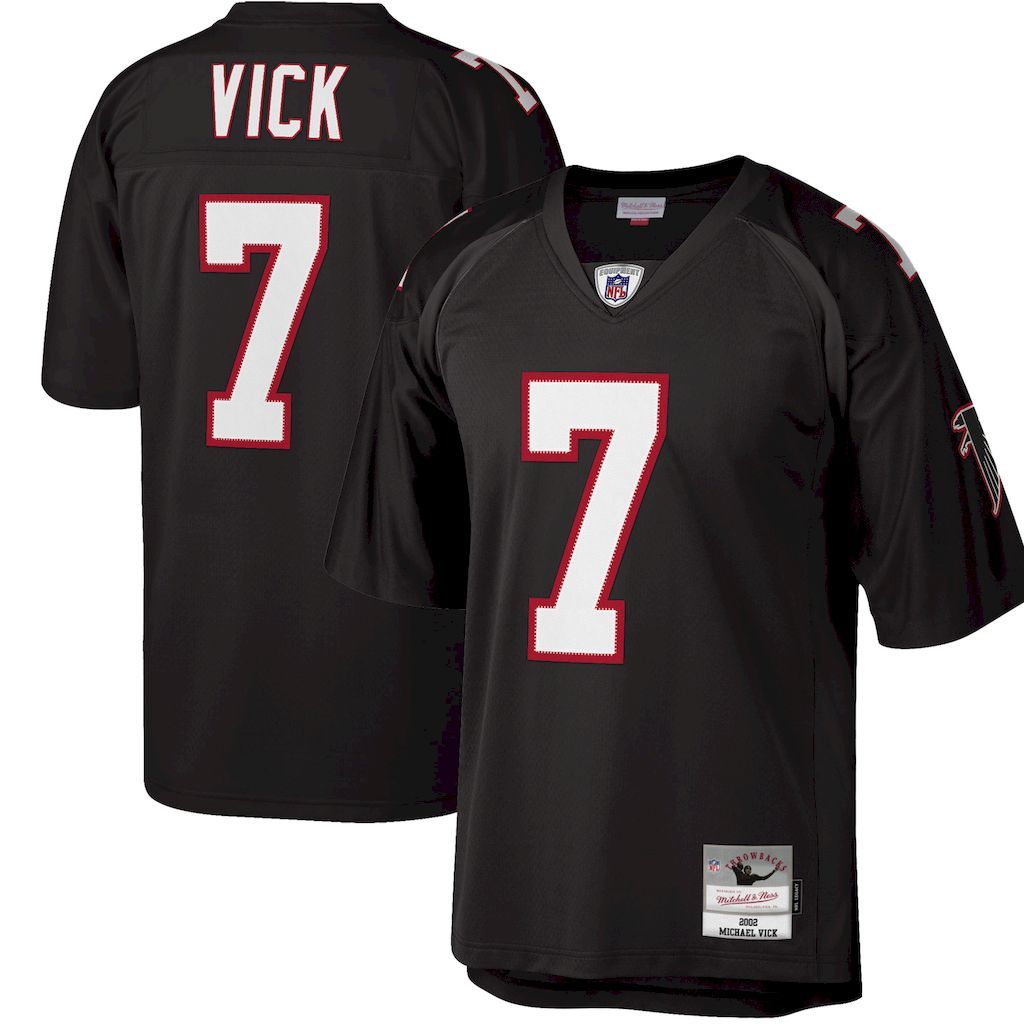 Mens Atlanta Falcons Michael Vick Mitchell  Ness Black Big  Tall.jpg