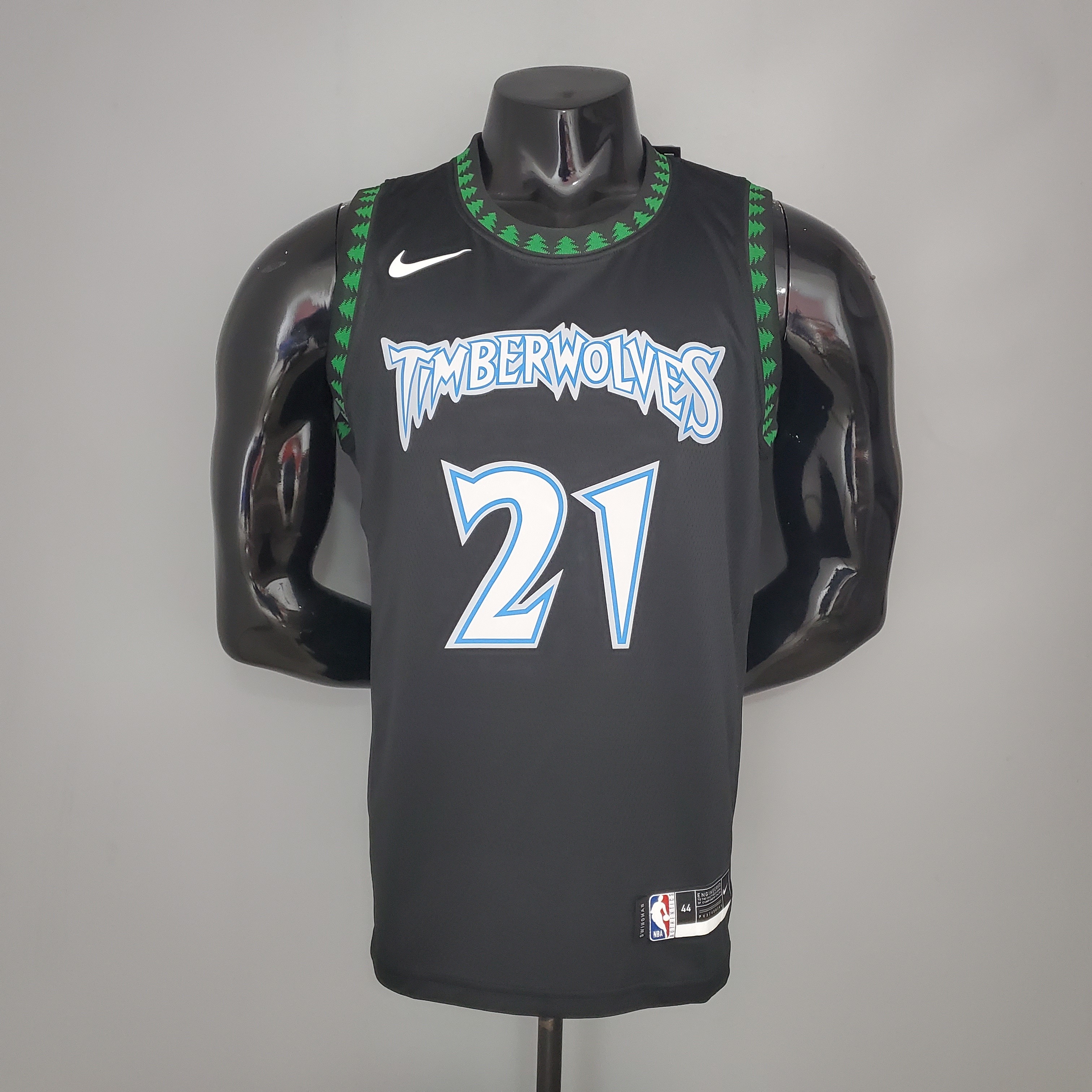 GARNETT#21 2018 Retro Timberwolves Black NBA Jersey S-XXL