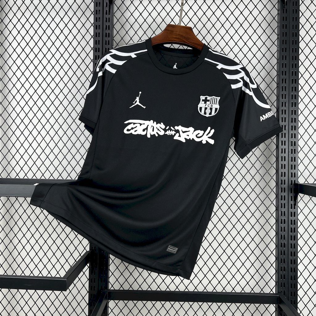 Barcelona 2024/25 Travis Scott Edition Black Special Edition Jersey