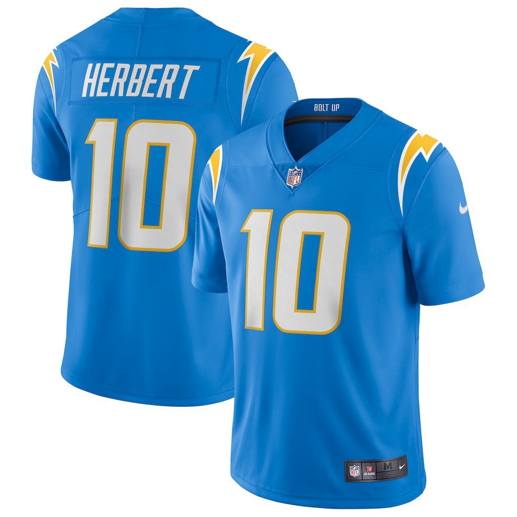 Mens Los Angeles Chargers Justin Herbert Nike Powder Blue Vapor L.jpg
