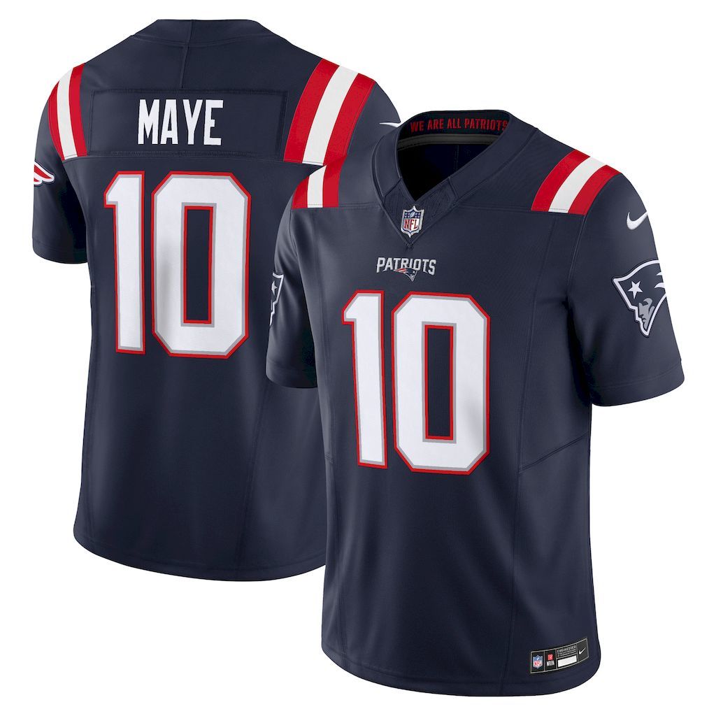 Mens New England Patriots Drake Maye Nike Navy Vapor F.U.S.E. Lim.jpg