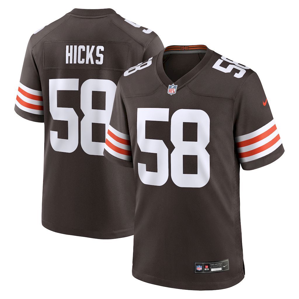 Mens Cleveland Browns Jordan Hicks Nike  Brown  Game Jersey.jpg