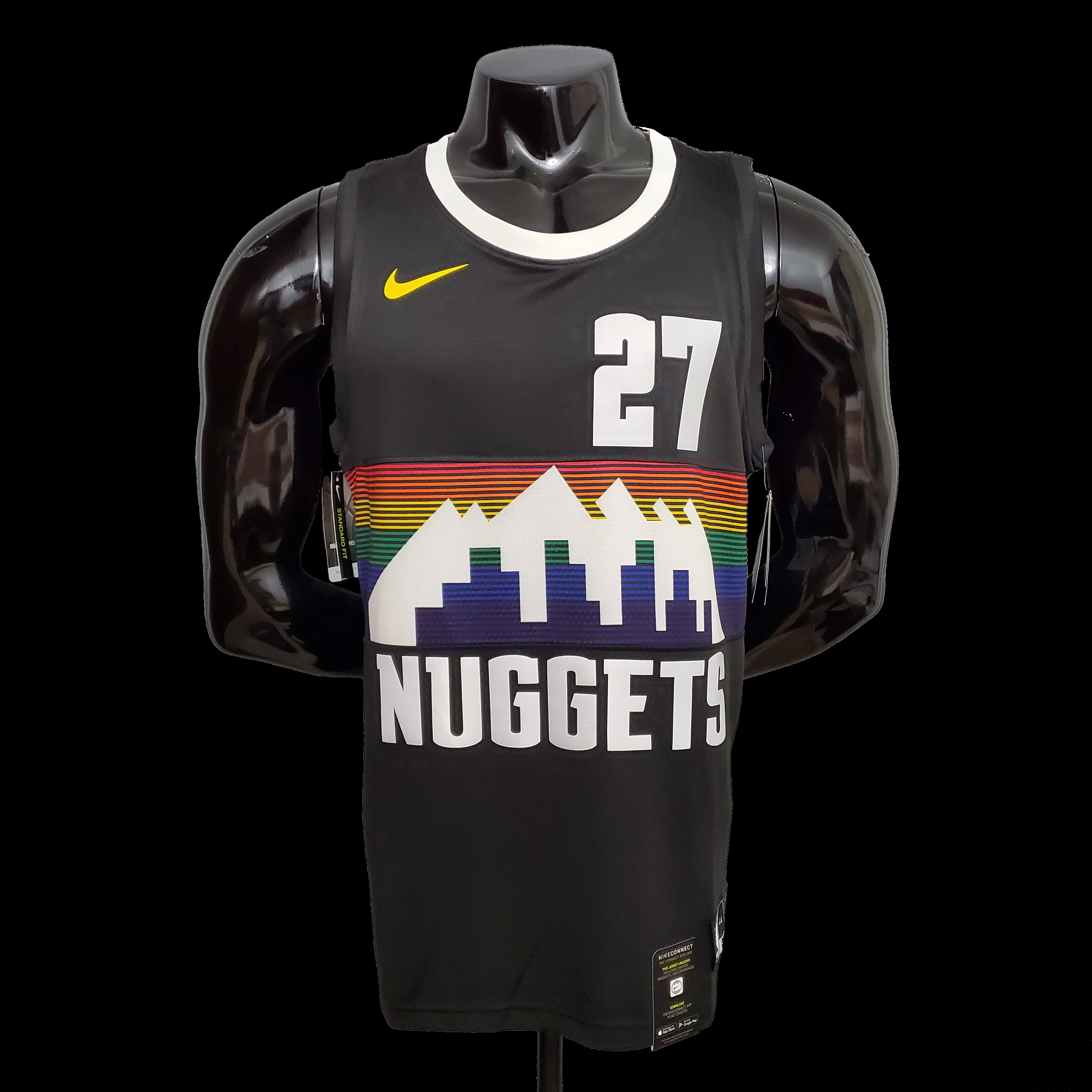 MURRAY#27 Nuggets City Edition Black jersey Size: XS-XXL Nike connect recognition