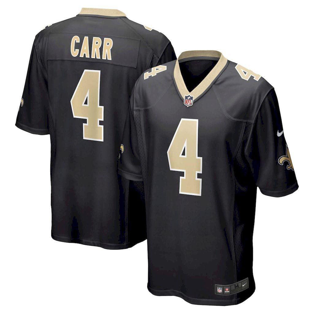 Mens New Orleans Saints Derek Carr Nike Black Game Jersey.jpg
