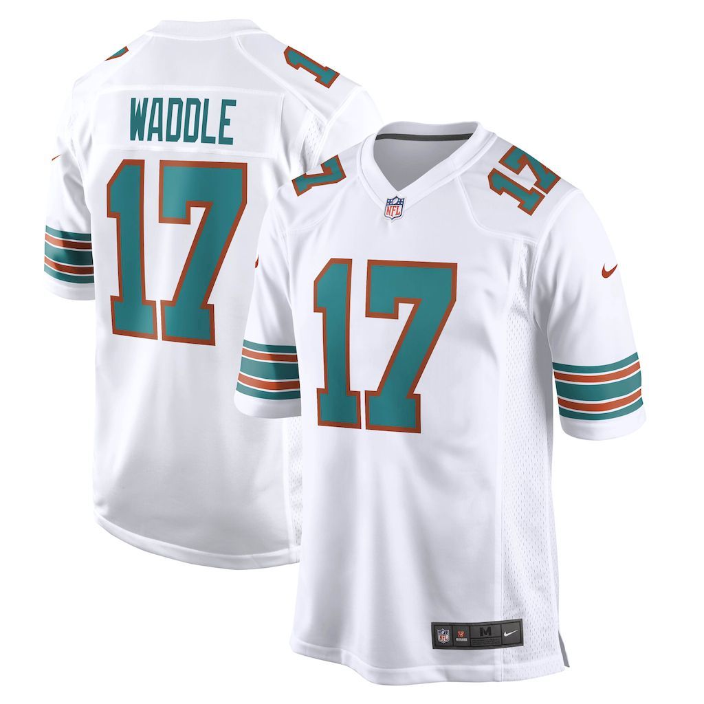 Mens Miami Dolphins Jaylen Waddle Nike White Game Jersey.jpg