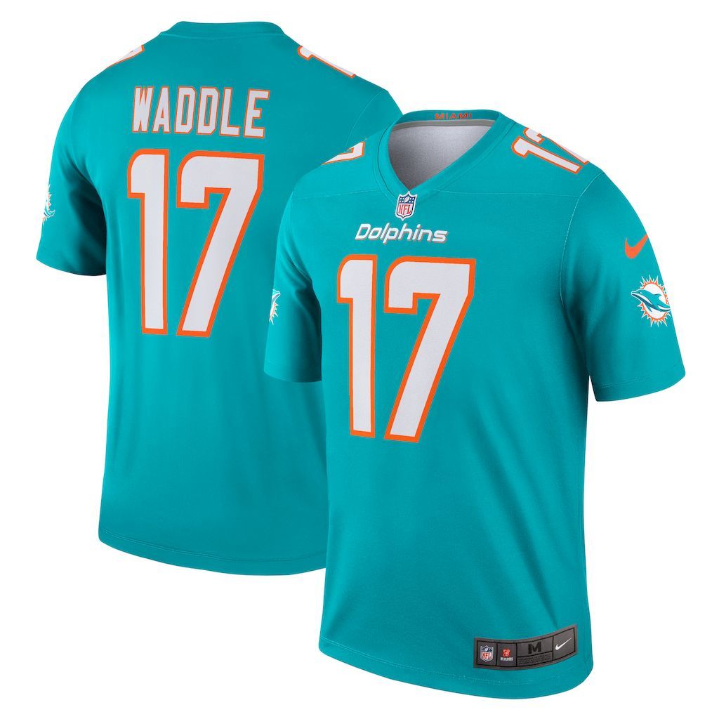 Mens Miami Dolphins Jaylen Waddle Nike Aqua Legend Jersey.jpg
