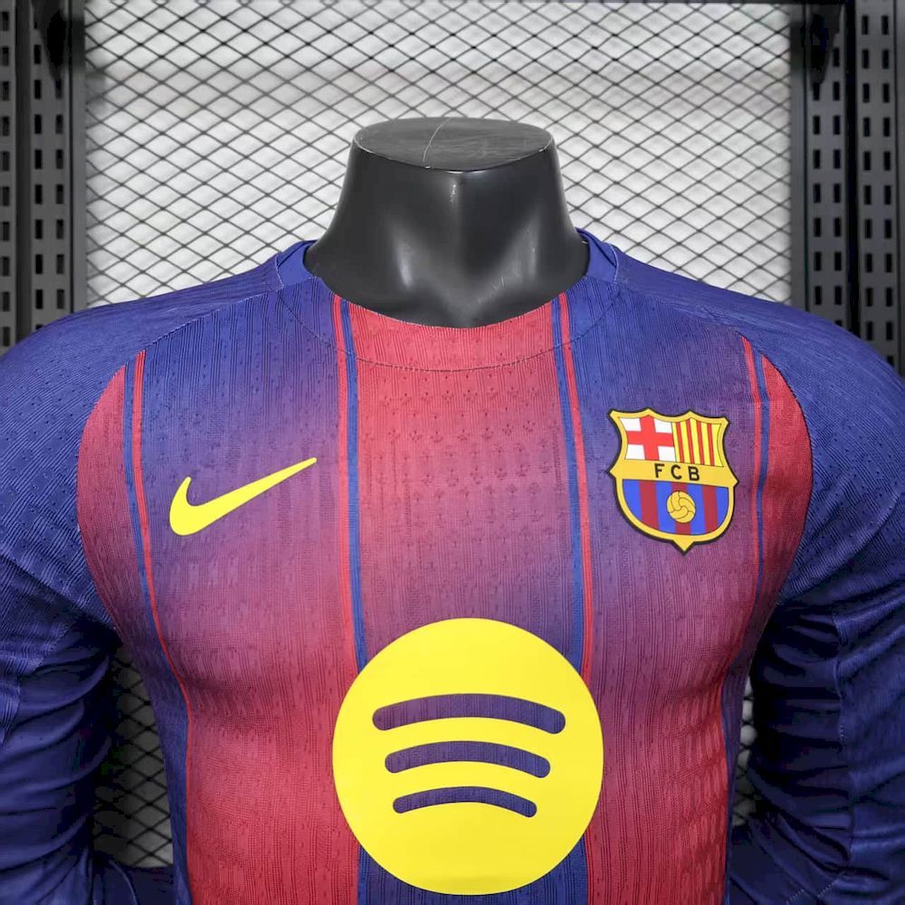 Player Barcelona Home long sleeve 2526 new season Football Jersey Sports shirt (2).jpg