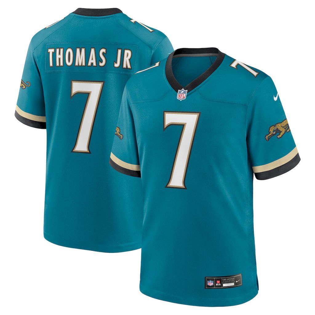 Mens Jacksonville Jaguars Brian Thomas Jr. Nike Teal Prowler Thro.jpg