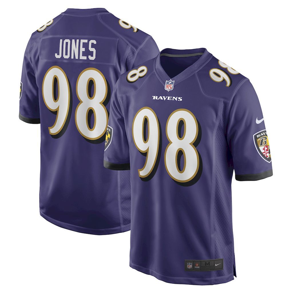 Mens Baltimore Ravens Travis Jones Nike Purple Player Game Jersey.jpg
