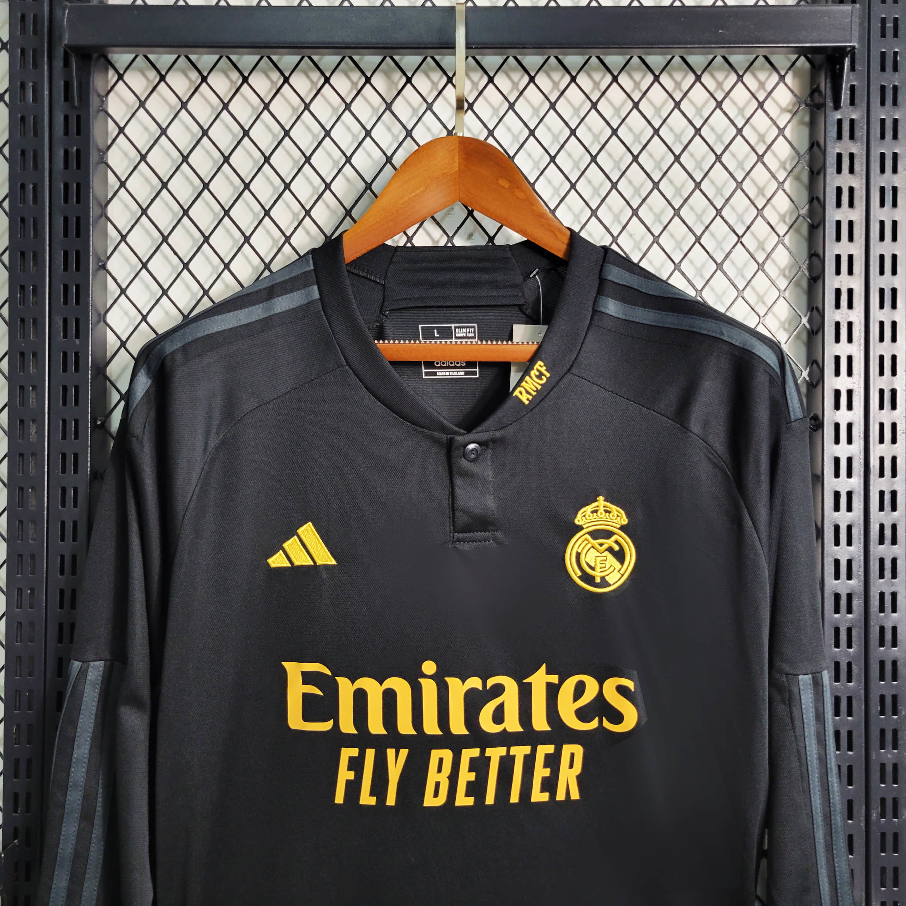 2324 Long sleeve Real Madrid Black 2 away size S-3XL (2).jpg