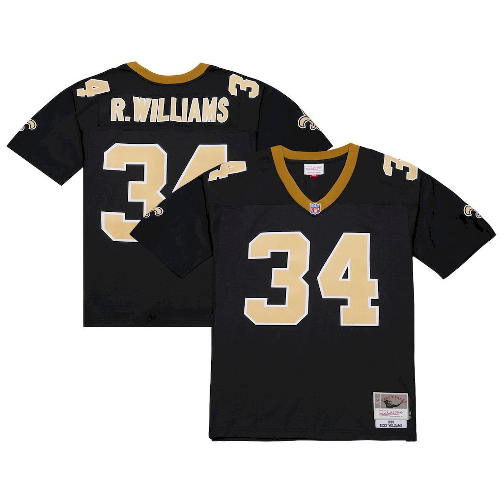 Mens New Orleans Saints Ricky Williams Mitchell  Ness Black 1999.jpg