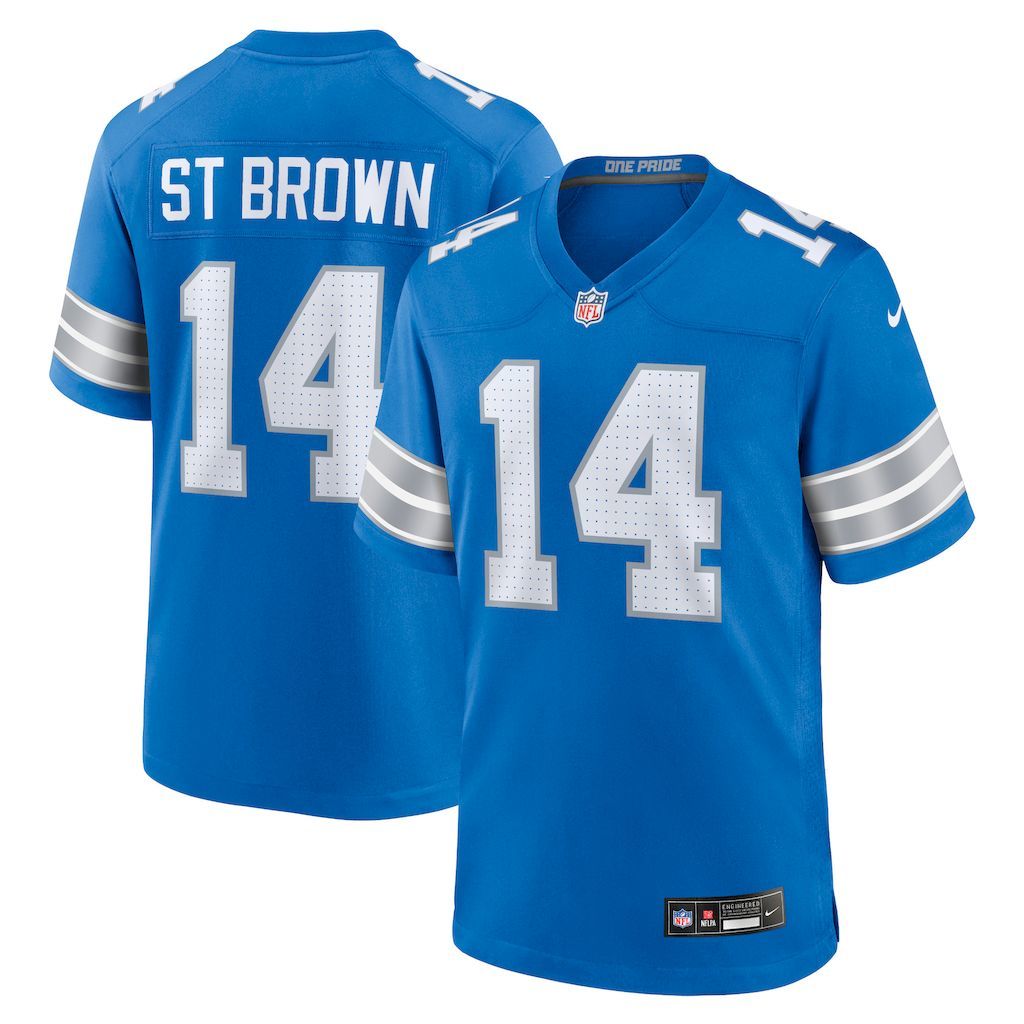 Mens Detroit Lions Amon-Ra St. Brown Nike Blue Game Jersey.jpg
