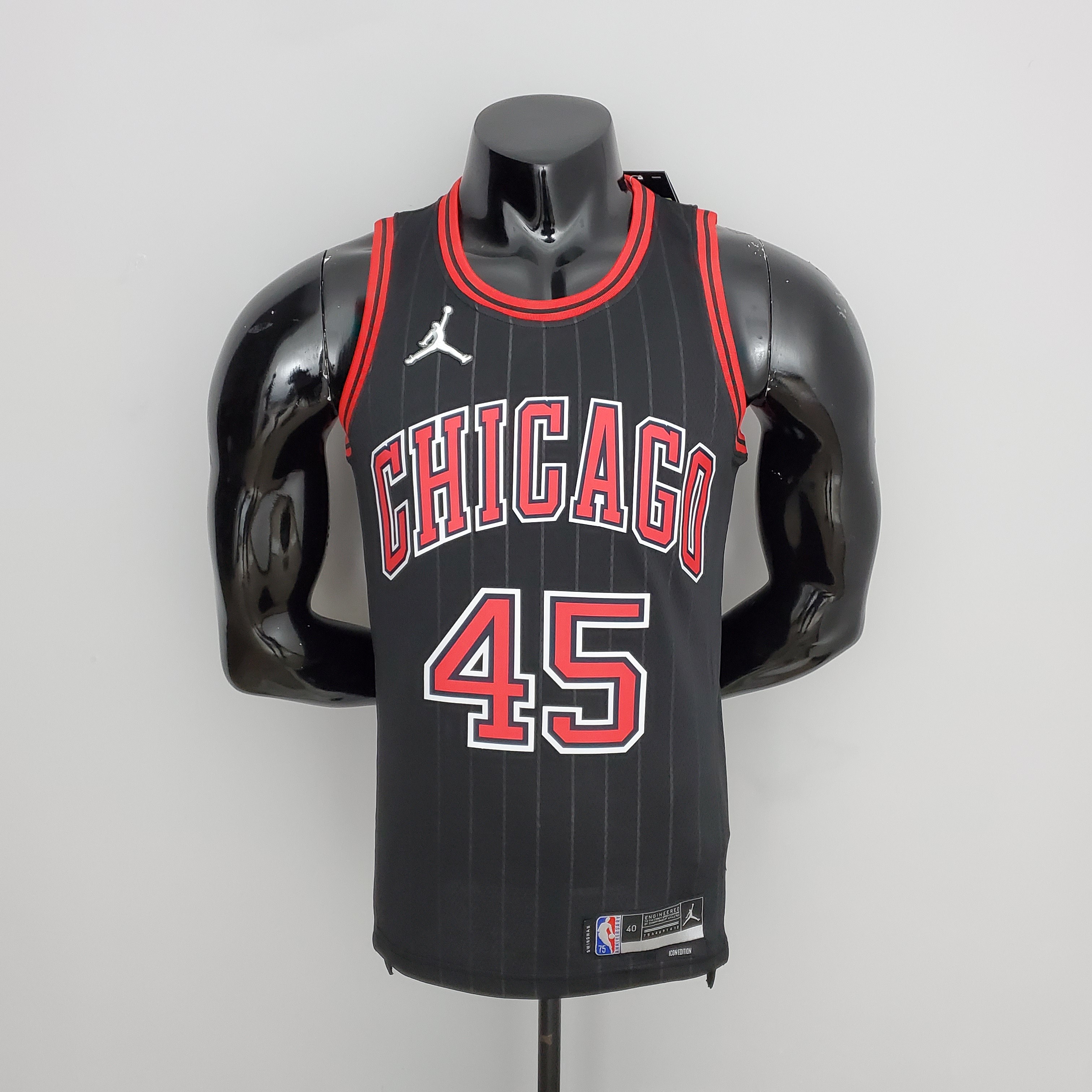 75th Anniversary Jordan #45 Bulls Flyers Black NBA Jersey S-XXL