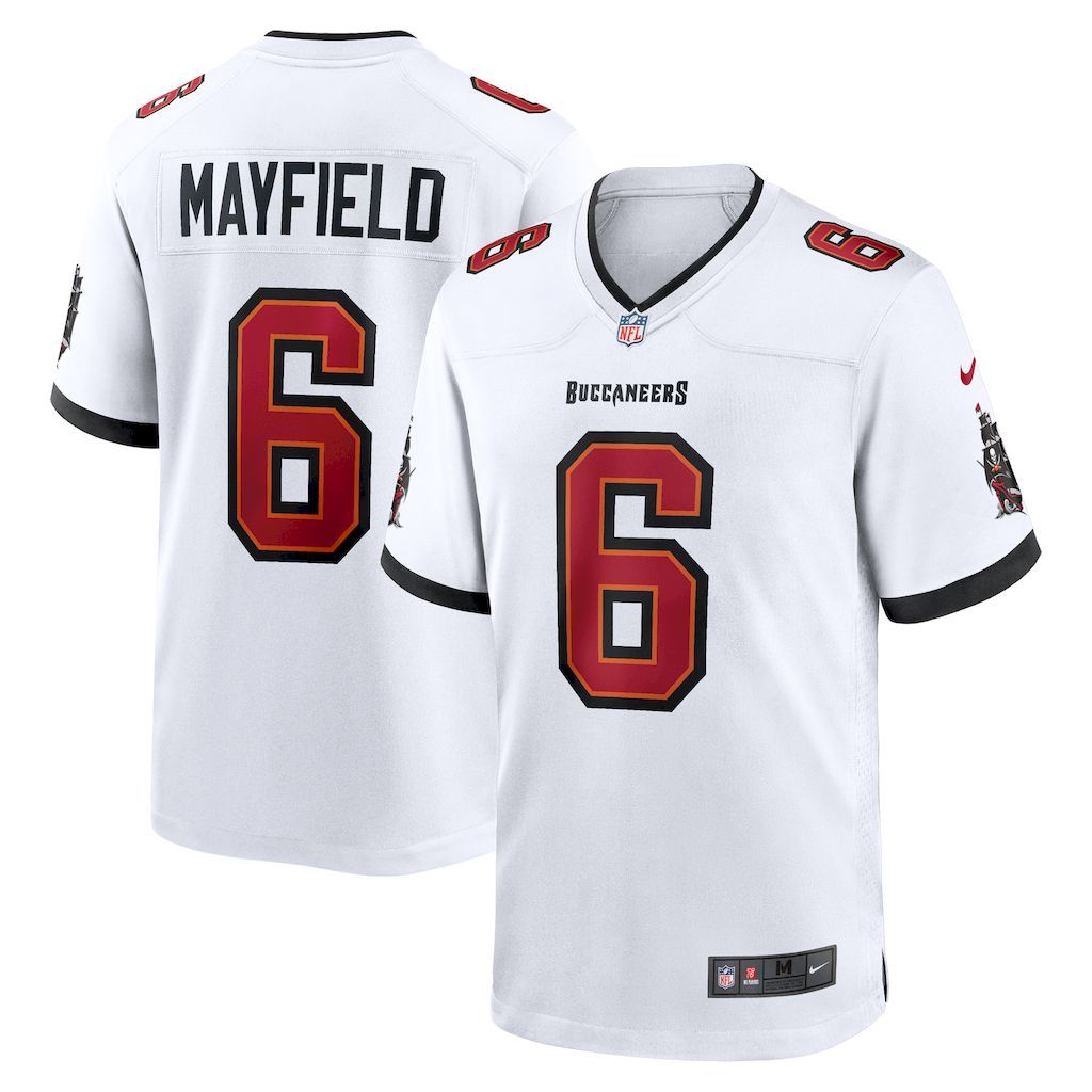 Mens Tampa Bay Buccaneers Baker Mayfield Nike White Away Game Jer.jpg