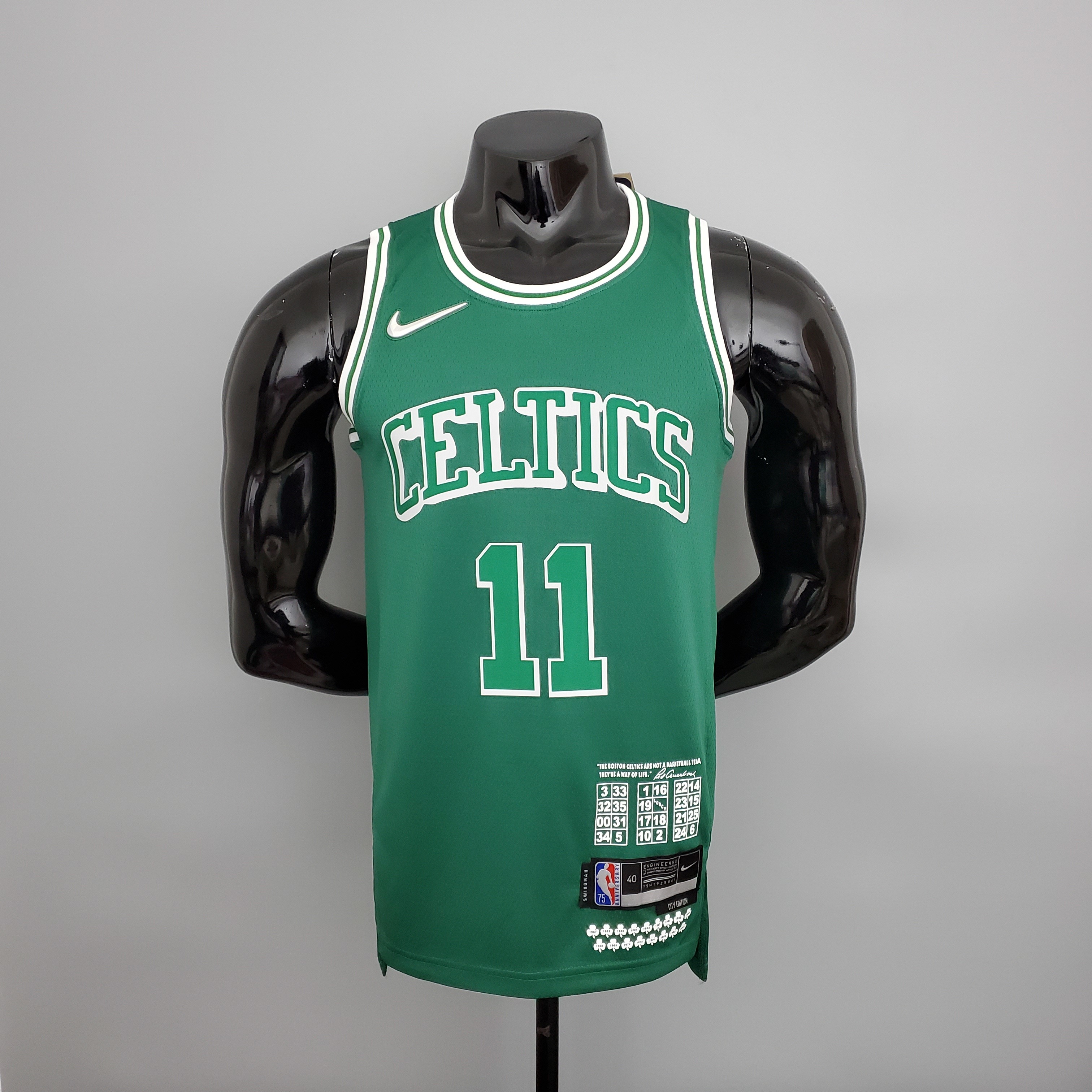 2022 season irving#11 Teltes City Edition Green NBA Jersey S-XXL