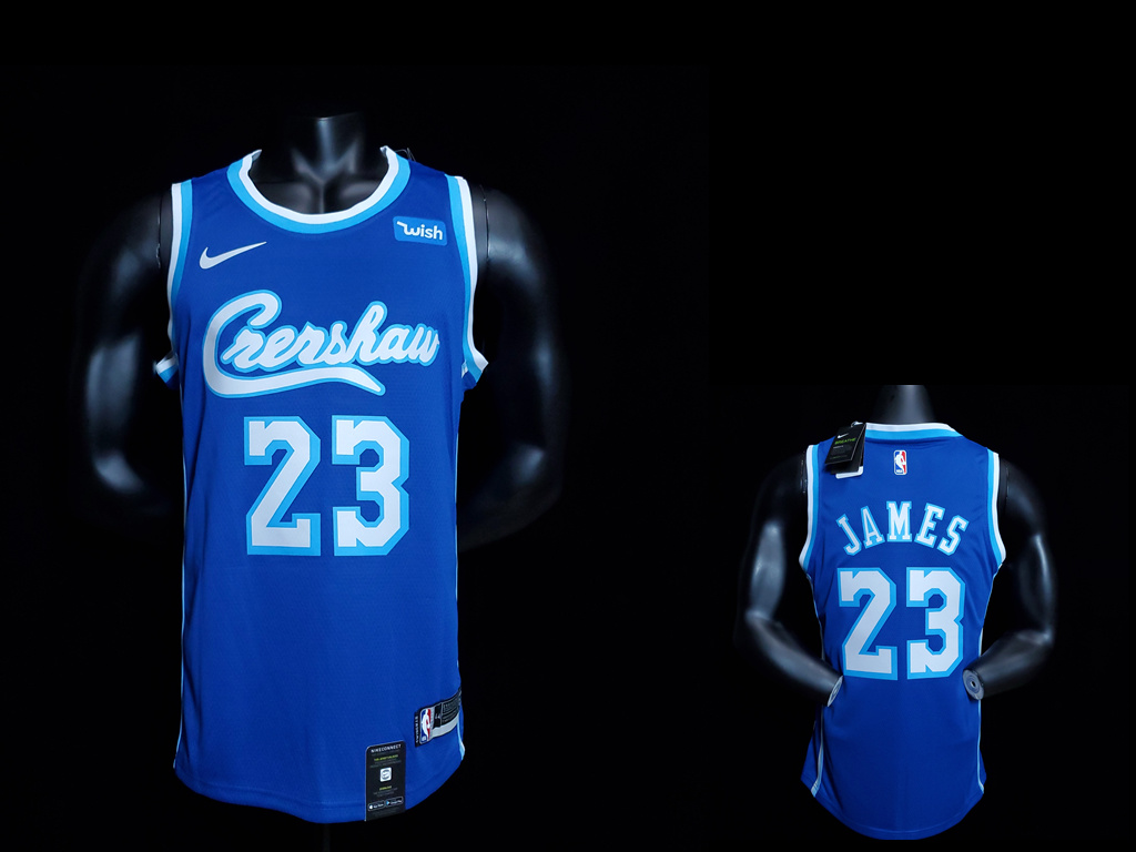 new James #23 Lakers blue NBA jersey Size:XS-XXL Nike connect recognition