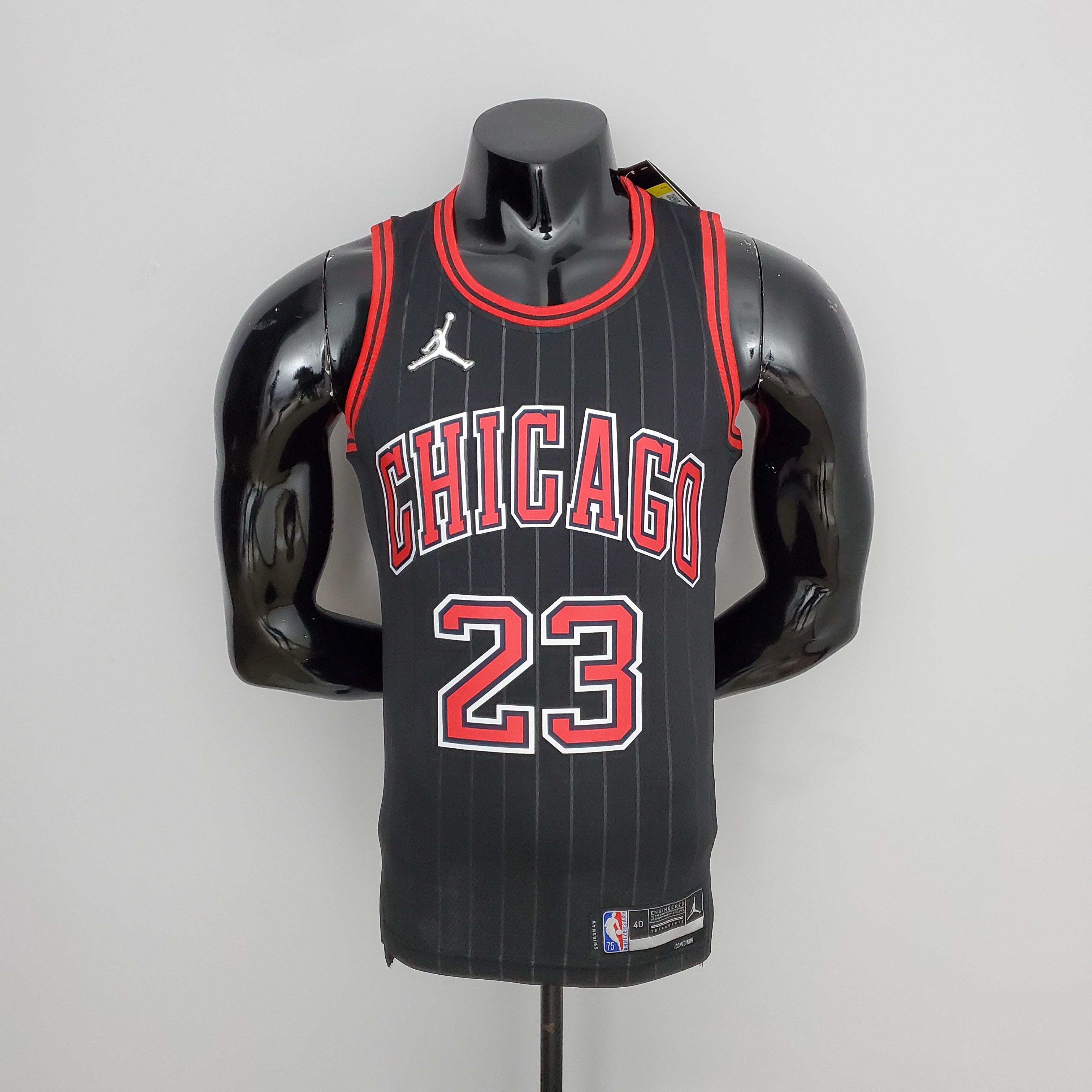 75th Anniversary Jordan #23 Bulls Flyers Black NBA Jersey S-XXL