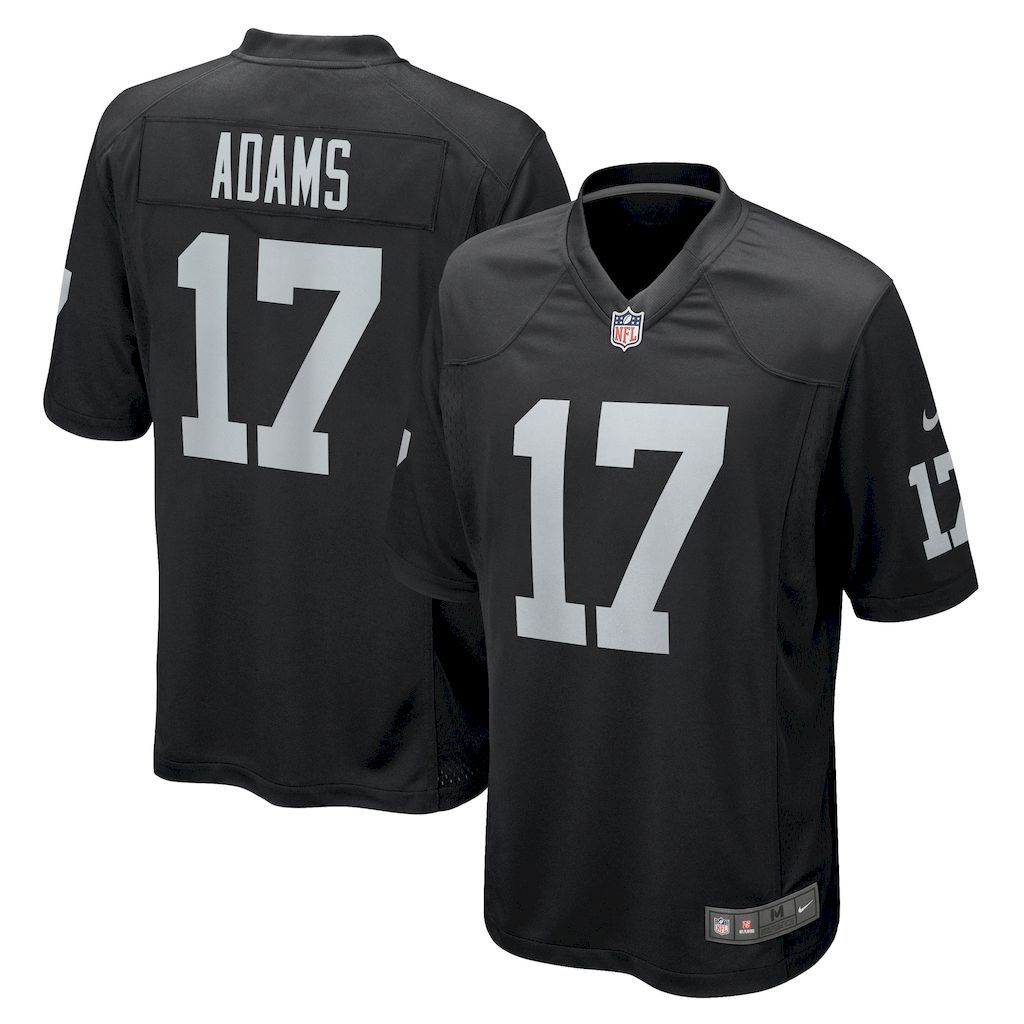 Mens Las Vegas Raiders Davante Adams Nike Black Game Jersey.jpg