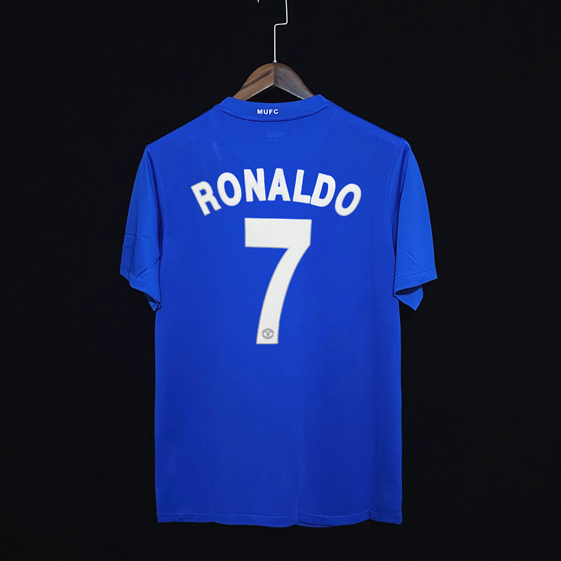 Ronaldo Retro 07-08 M-u away Blue S-2XL