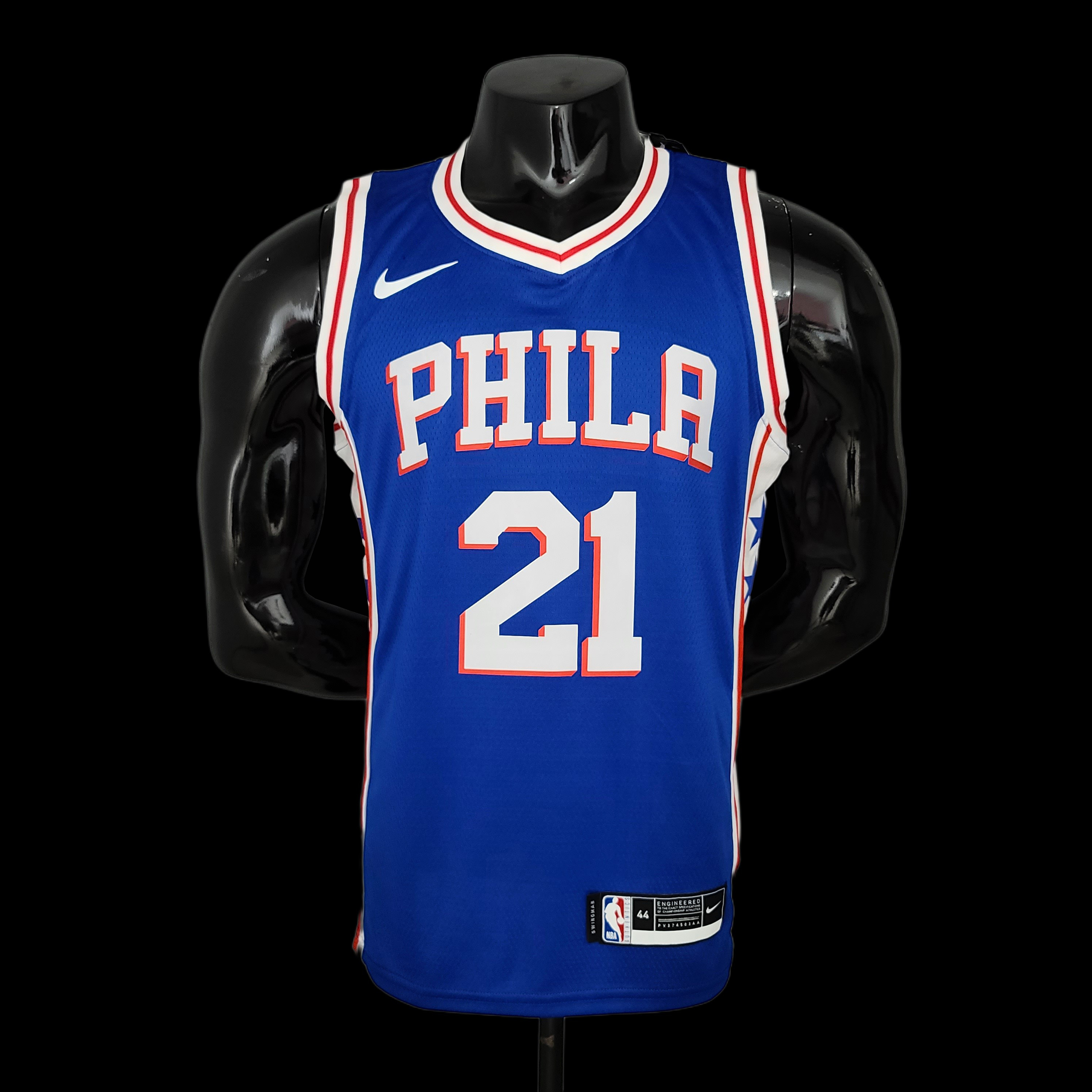 EMBIID#21 Detroit Pistons blue NBA jersey Size:S-2XL