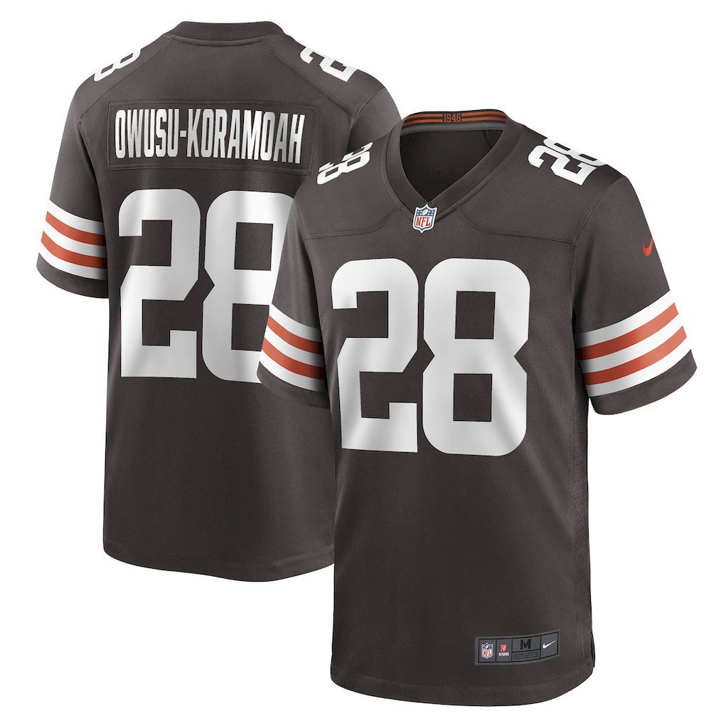 Mens Cleveland Browns Jeremiah Owusu-Koramoah Nike Brown Game Pla.jpg