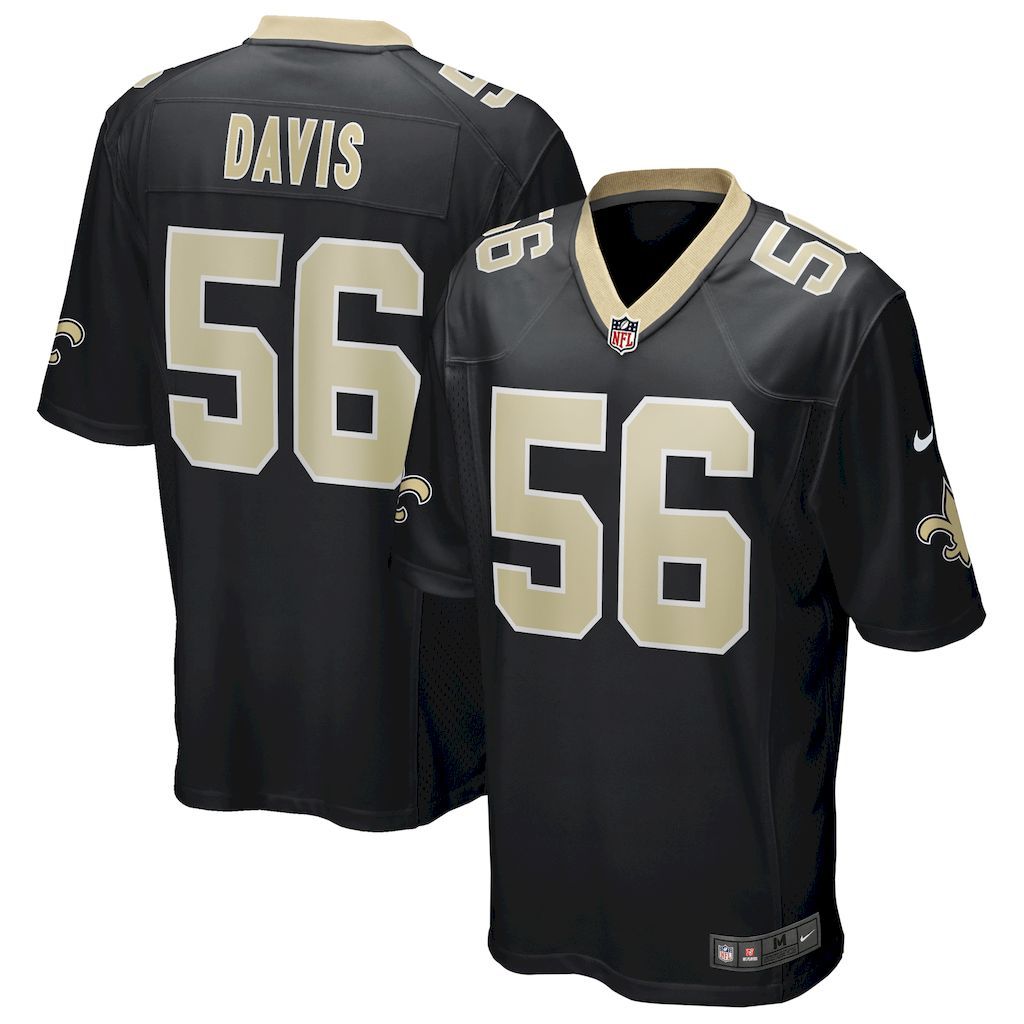 Mens New Orleans Saints Demario Davis Nike Black Game Jersey.jpg
