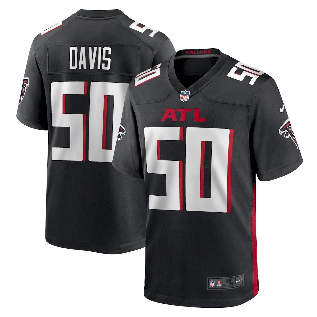 Mens Atlanta Falcons Tae Davis Nike  Black Team Game Jersey.jpg