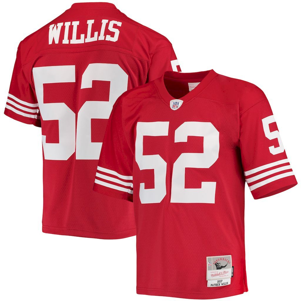 Mens San Francisco 49ers Patrick Willis Mitchell  Ness Scarlet Le.jpg