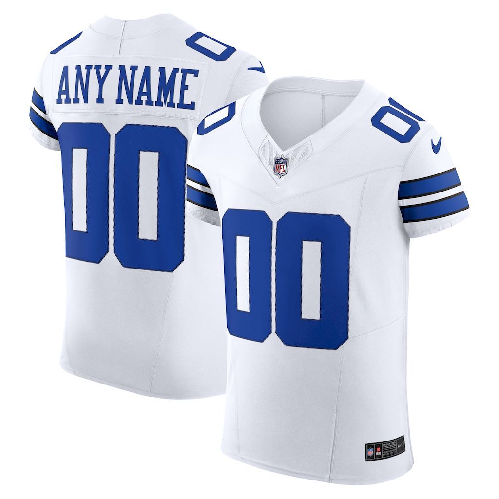 Mens Dallas Cowboys Nike White Vapor F.U.S.E. Elite Custom Jersey.jpg