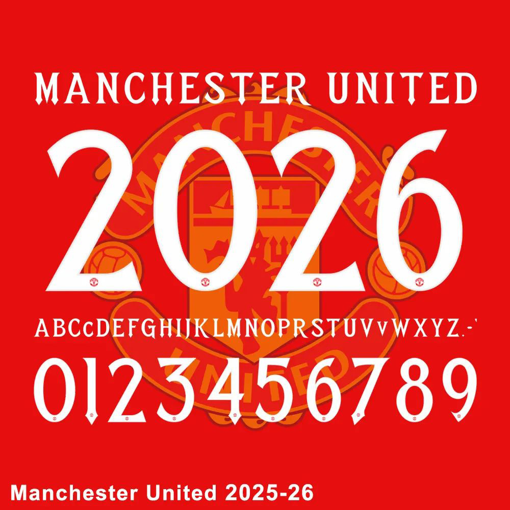 Manchester United 2025-26 font sample in TTF, OTF, AI, CDR, PDF formats 拷贝.jpg