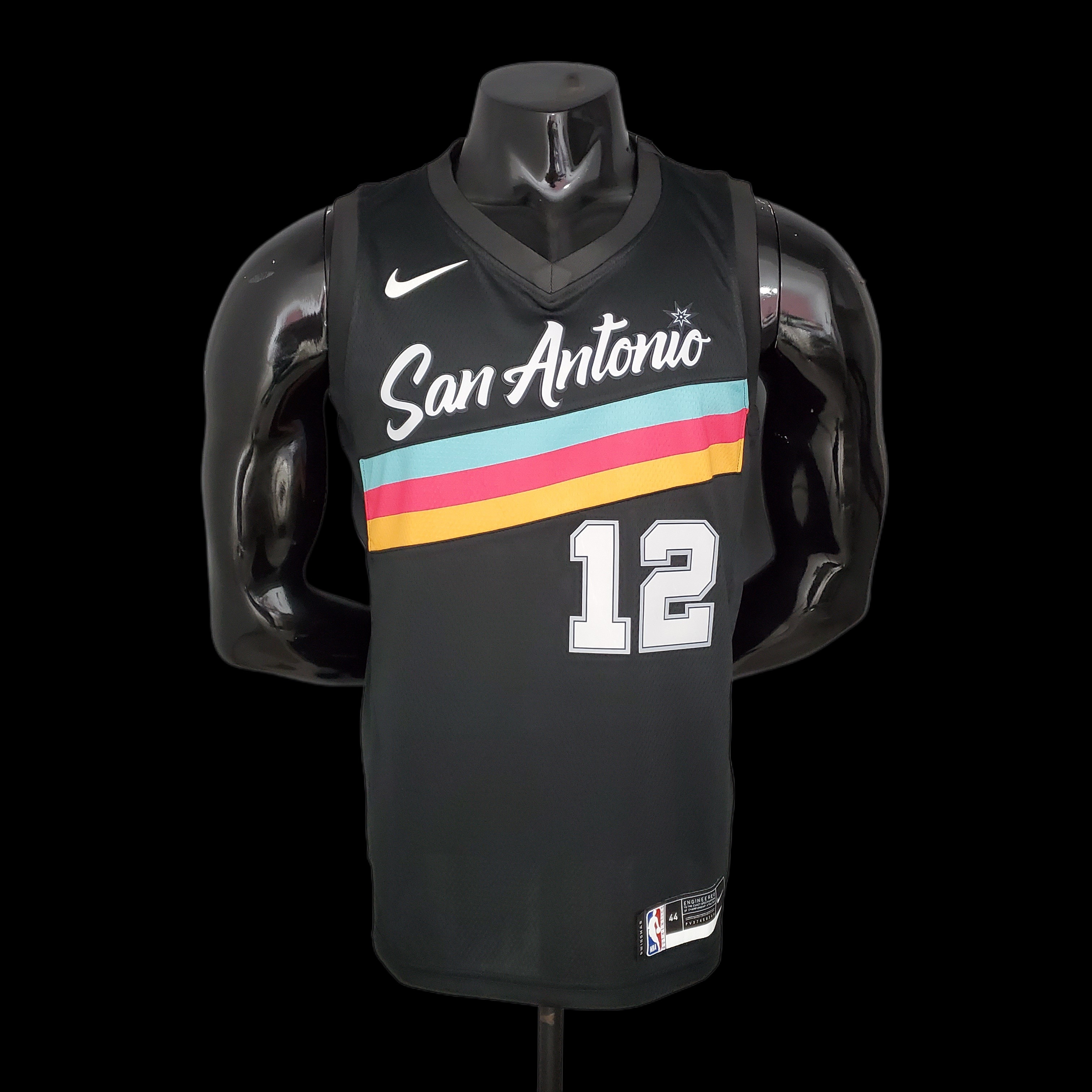 New ALDRIDGE#12 season Spurs City Edition black NBA jersey S-2XL