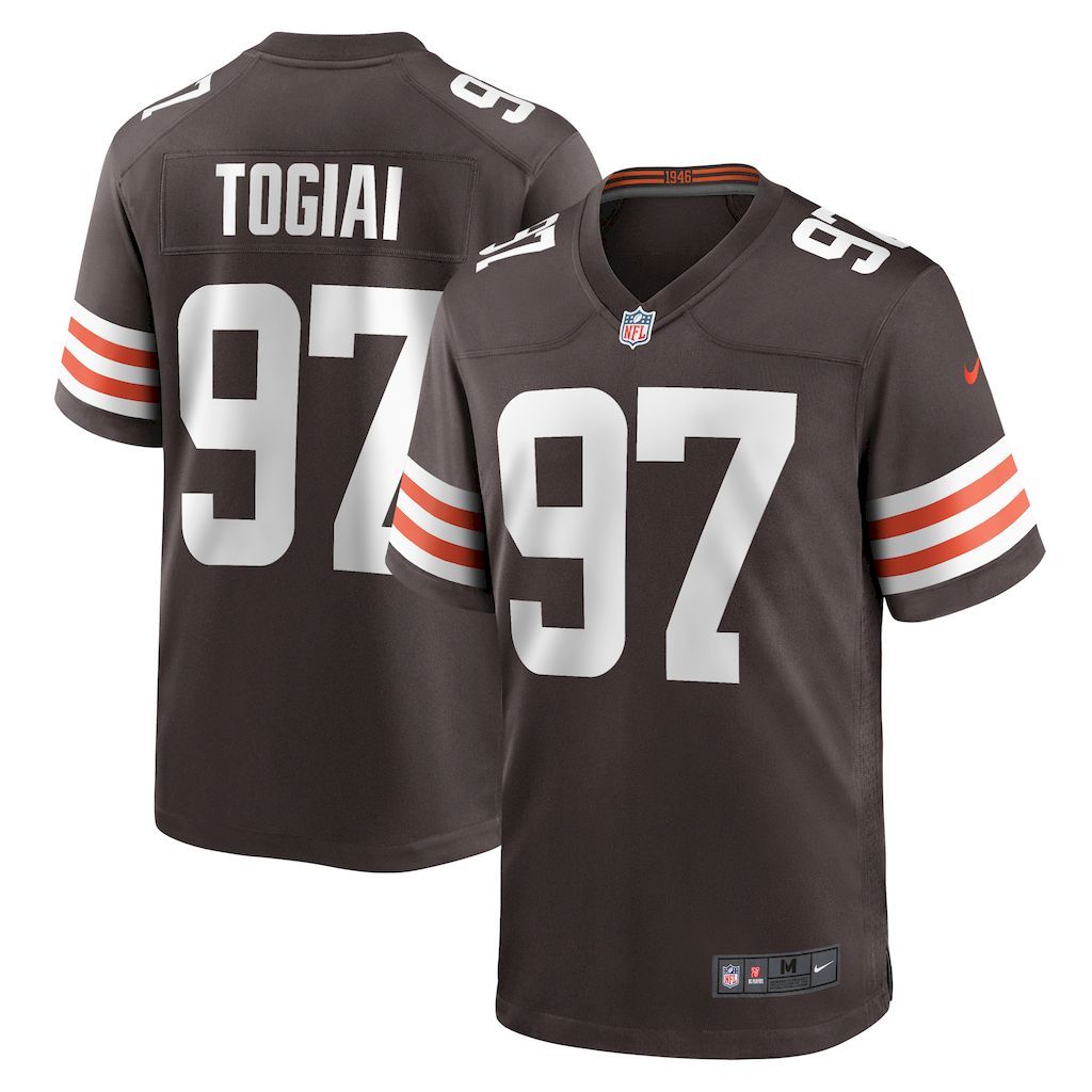 Mens Cleveland Browns Tommy Togiai Nike  Brown  Game Jersey.jpg