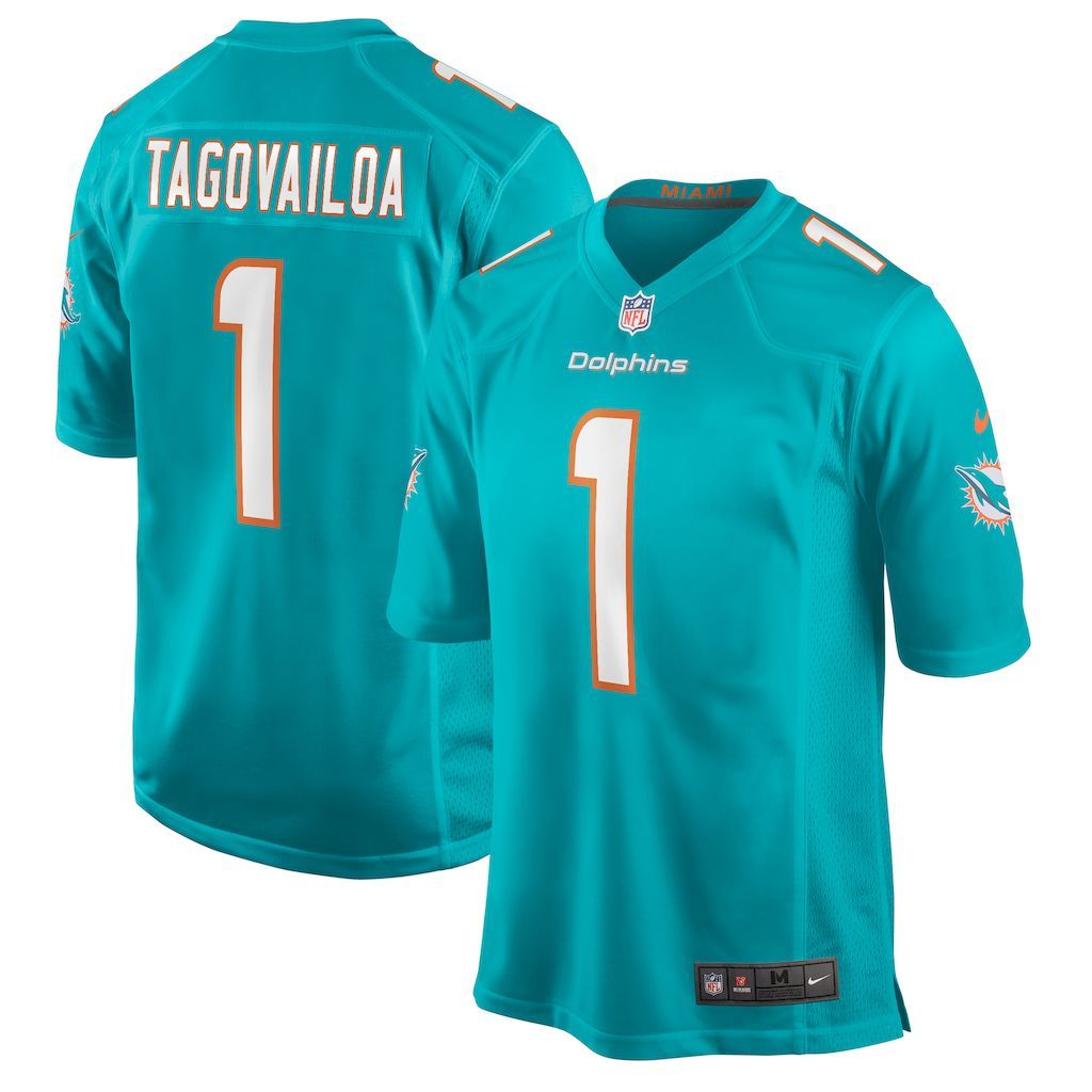 Mens Miami Dolphins Tua Tagovailoa Nike Aqua Player Game Jersey.jpg