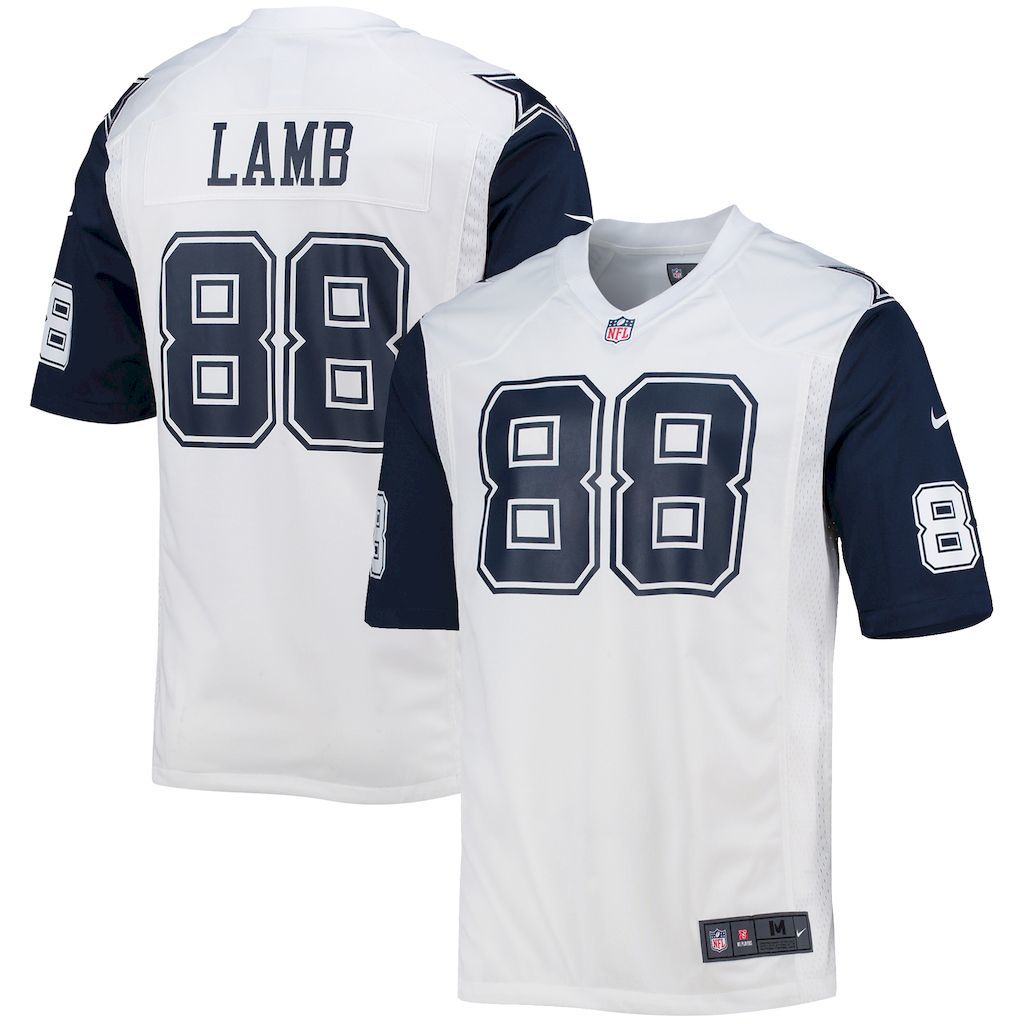 Mens Dallas Cowboys CeeDee Lamb Nike White Alternate Game Jersey.jpg