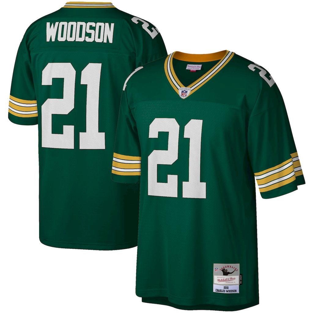 Mens Green Bay Packers Charles Woodson Mitchell  Ness Green Legac.jpg