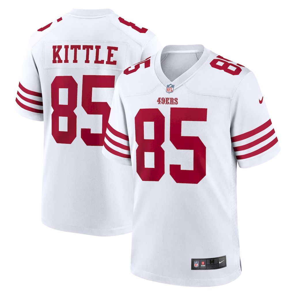 Mens San Francisco 49ers George Kittle Nike White Player Game Jer.jpg