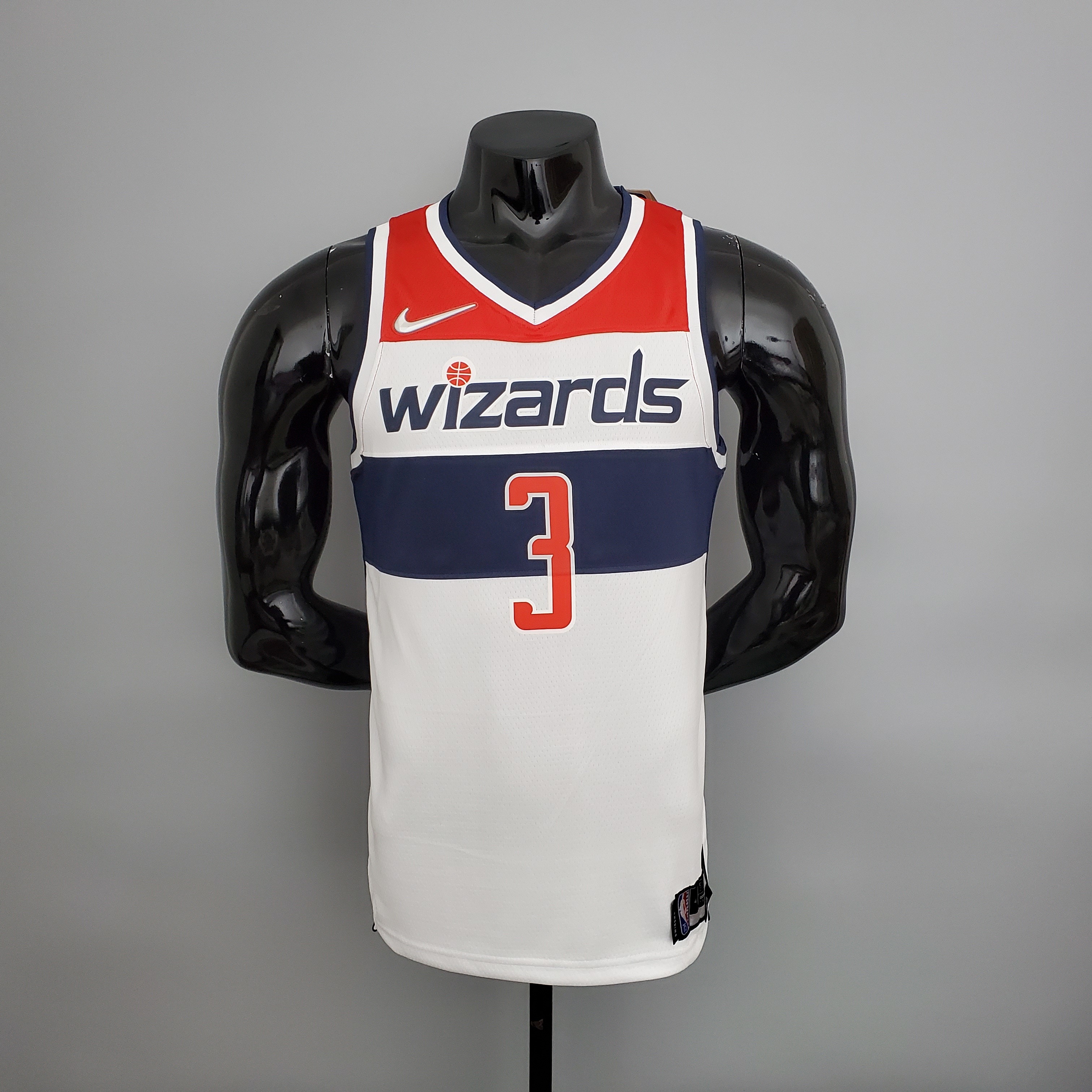 75th Anniversary beal#3 Wizards Black Red White NBA Jersey S-XXL